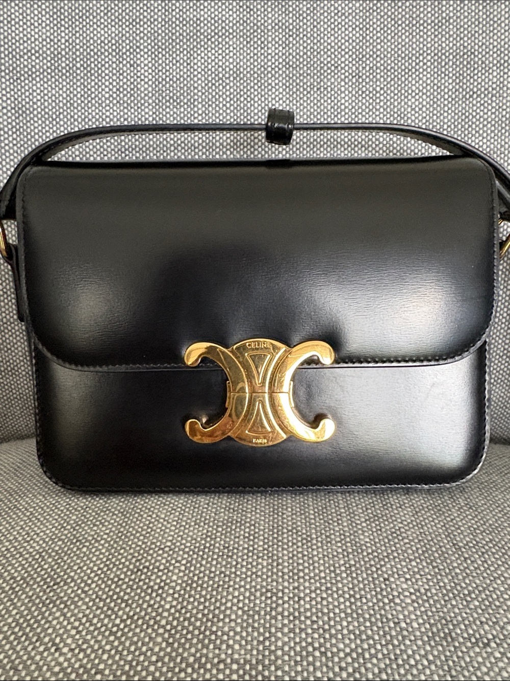 Celine Black Leather Teen Triomphe (with receipt) Full Set